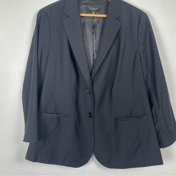 Talbots petities sz. 16 wp black tailored suit jacket | wool blend, business - Picture 9 of 10